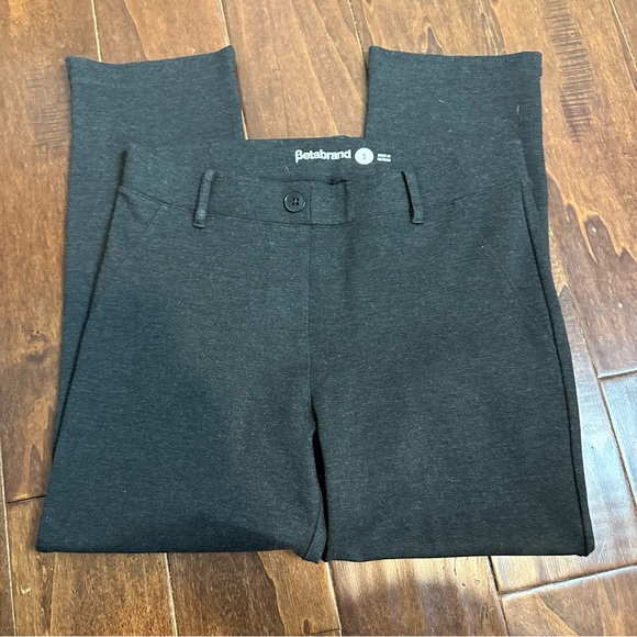 BETABRAND Size Small Straight Leg Yoga Dress Pants Charcoal - Picture 2 of 4